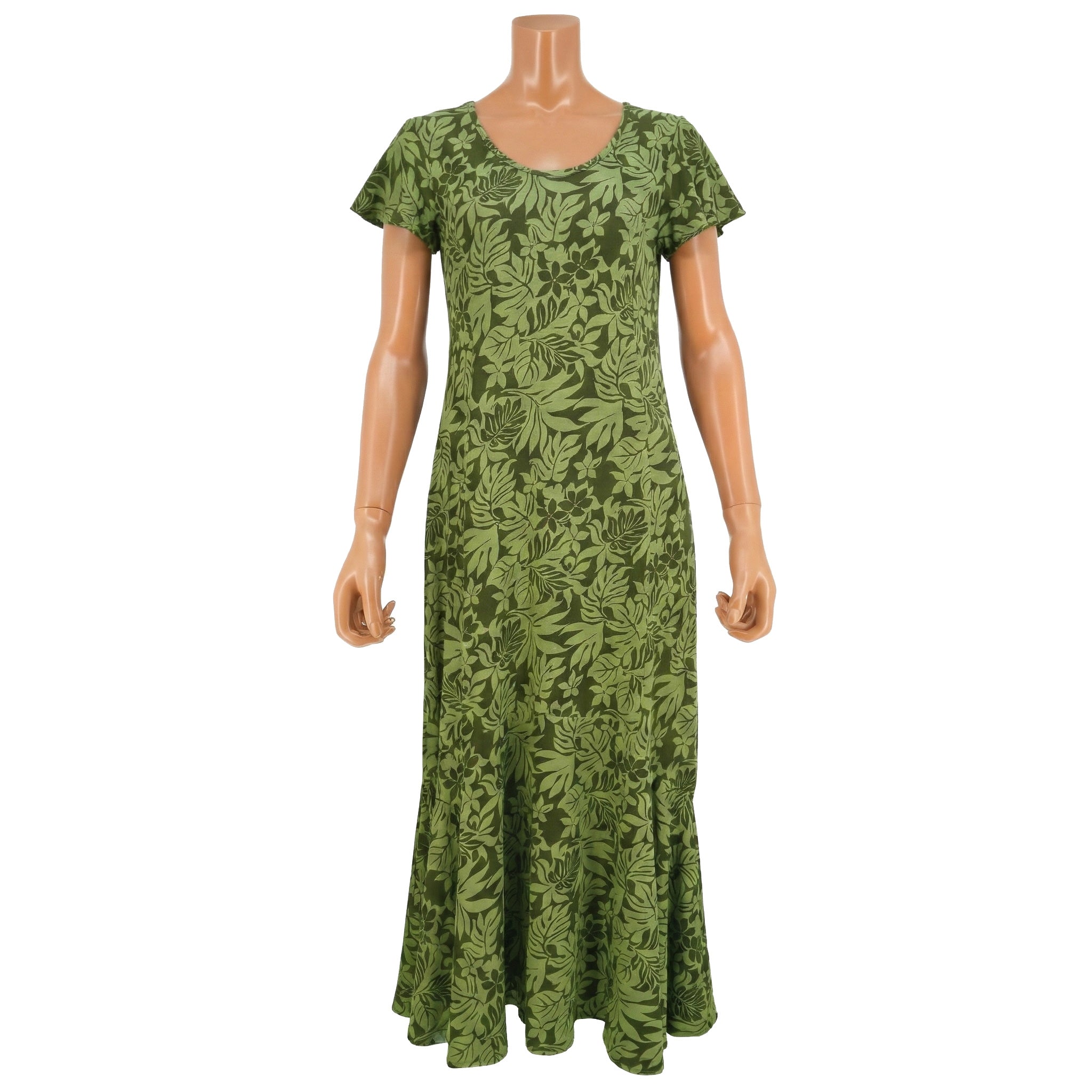 マーメイドラインドレス プルメリア&リーフ [DR-410]