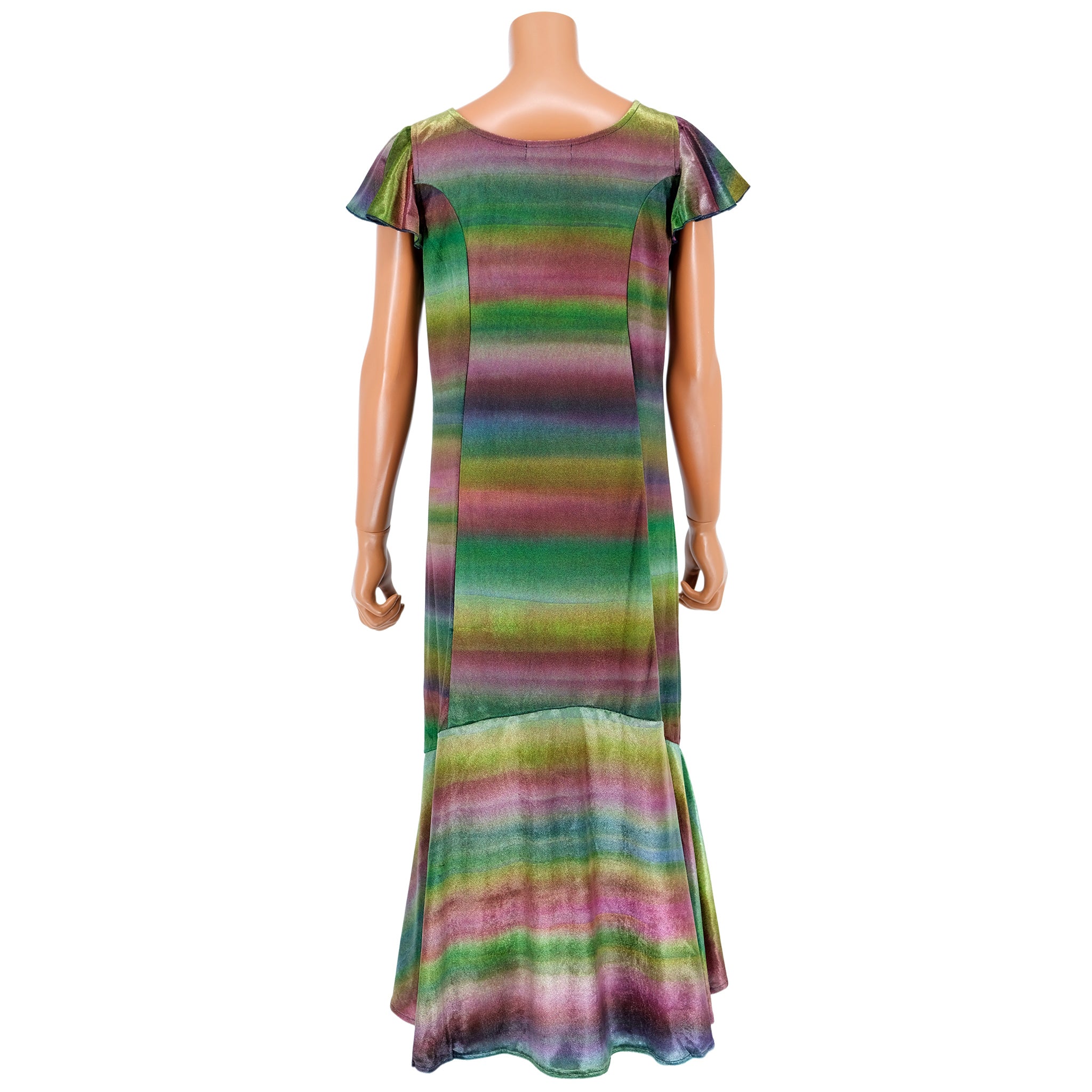 マーメイドラインドレス ベロア レインボー [DR-430]