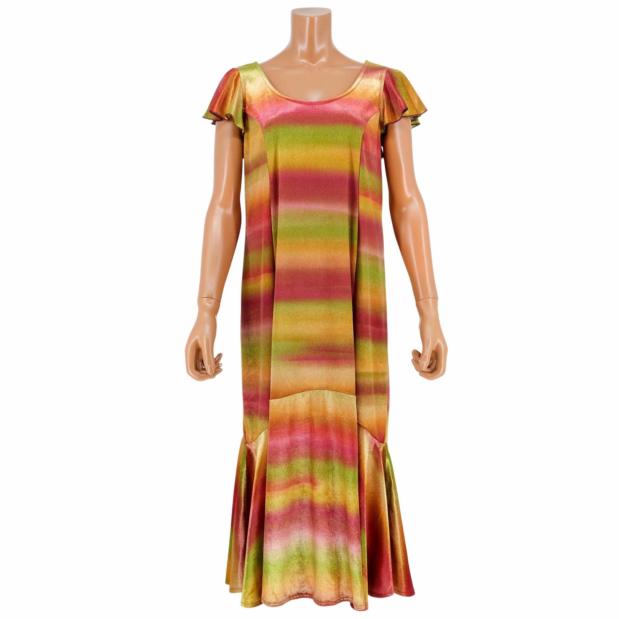 マーメイドラインドレス ベロア レインボー [DR-430]