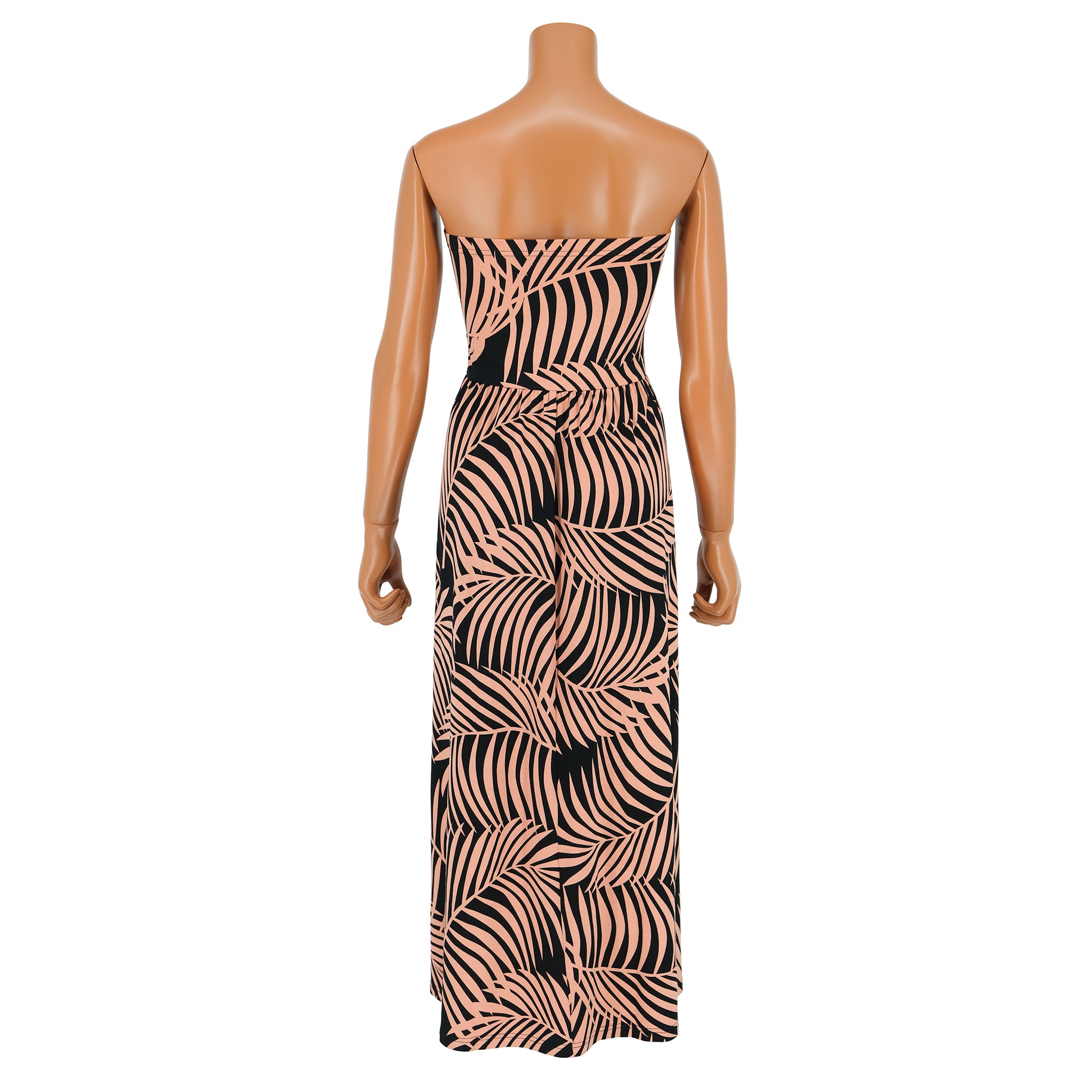 ナニプア ベアトップワンピース パームリーフ