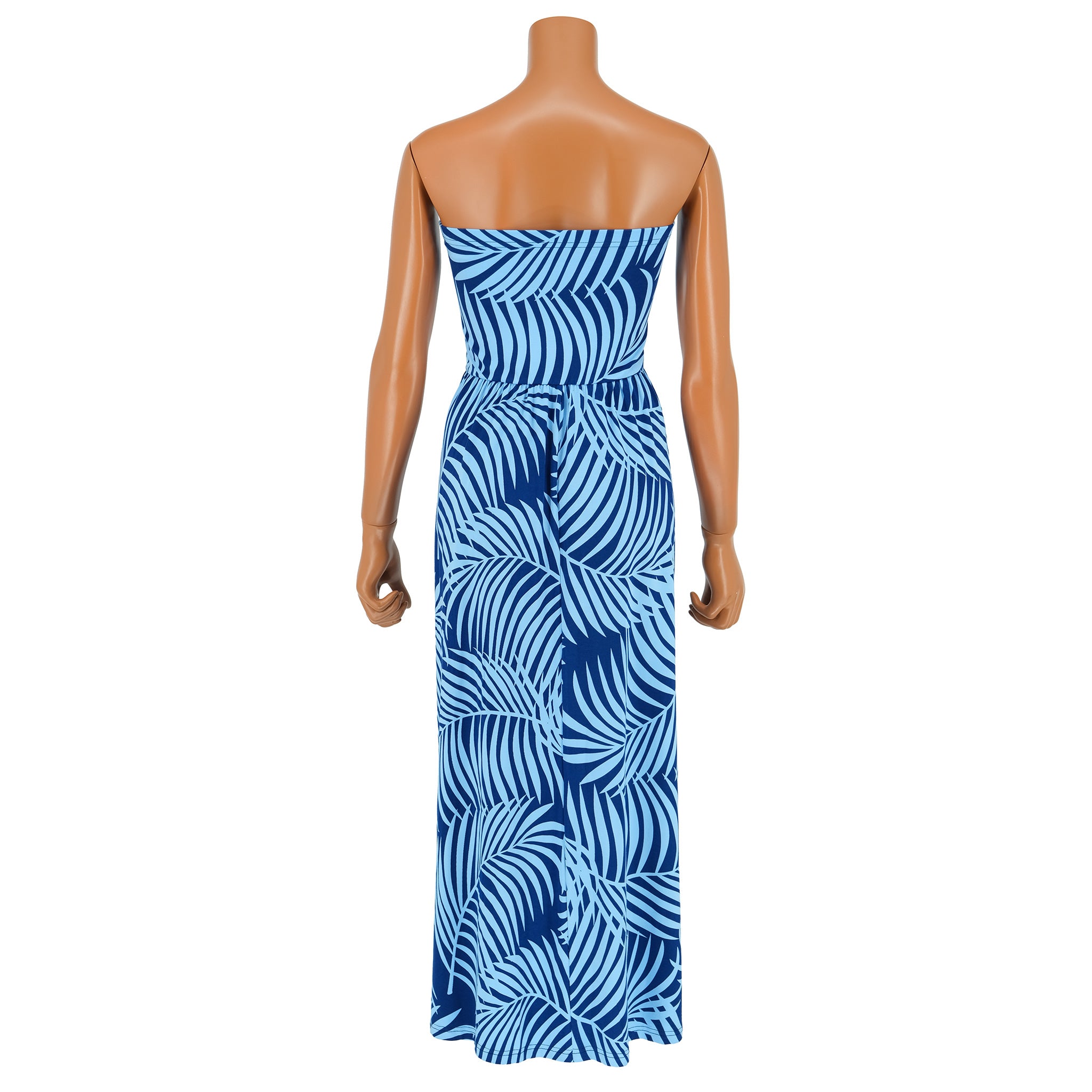 ナニプア ベアトップワンピース パームリーフ