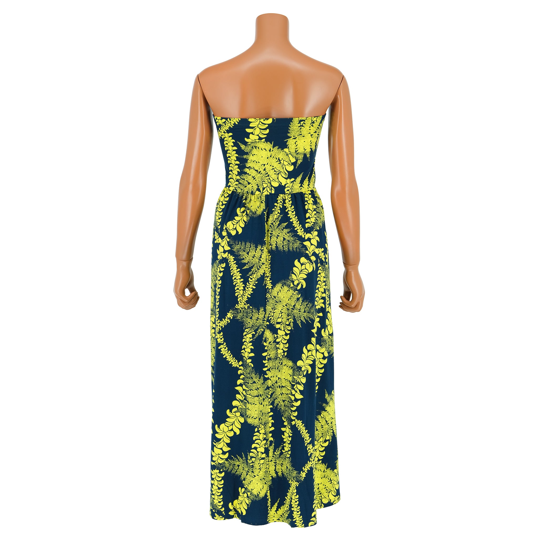 ナニプア ベアトップワンピース モンステラ