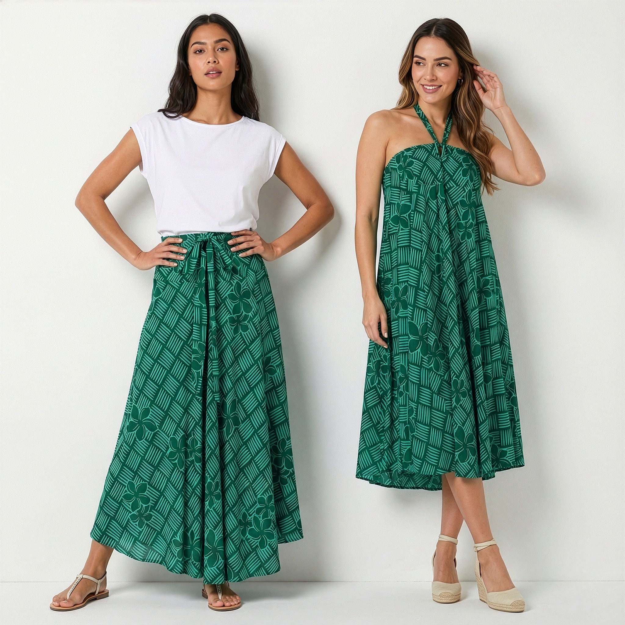 2WAYスカートワンピース ラウハラ&プルメリア [SK-2330]