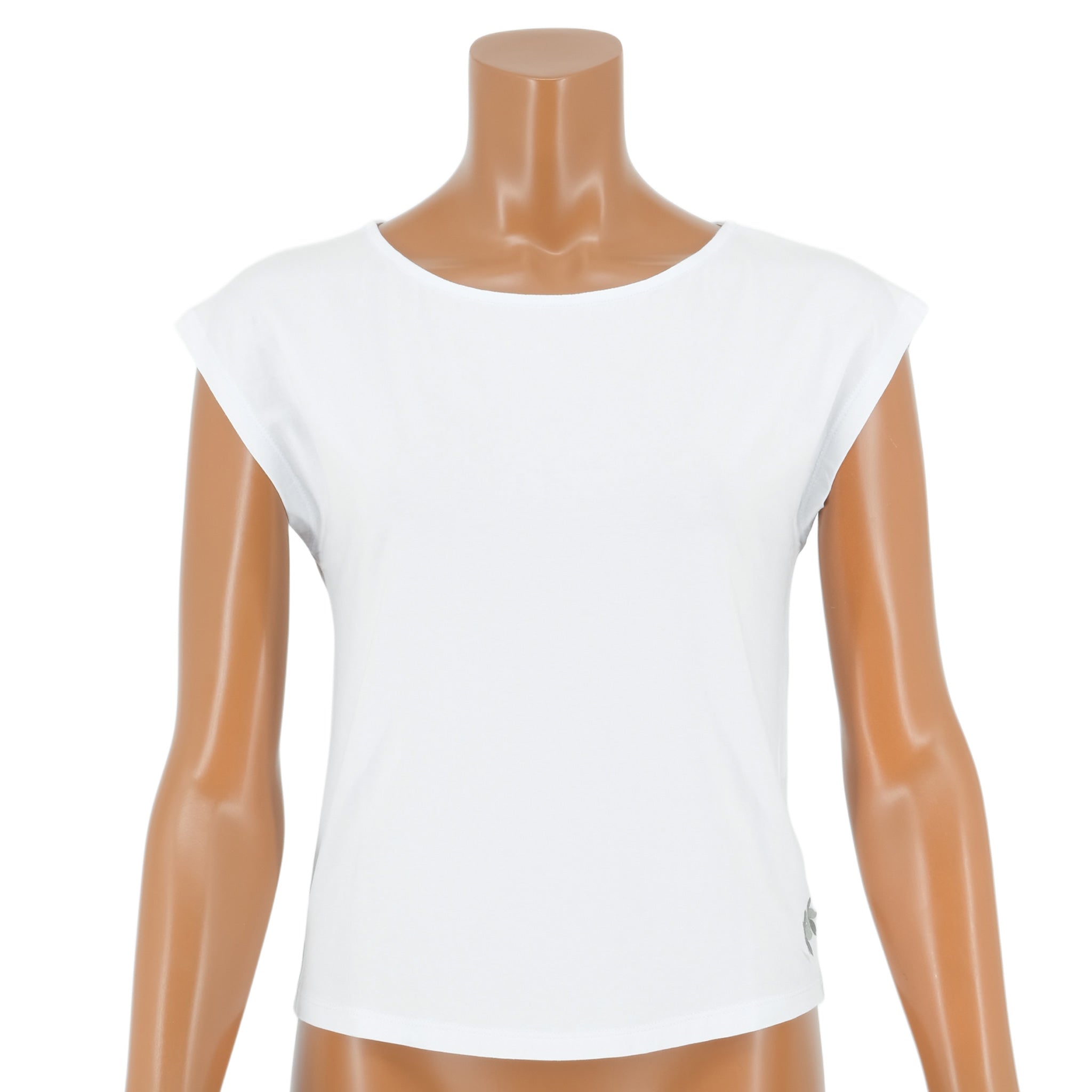 French Sleeve T-shirt Embroidered Plumeria [SST-030] 