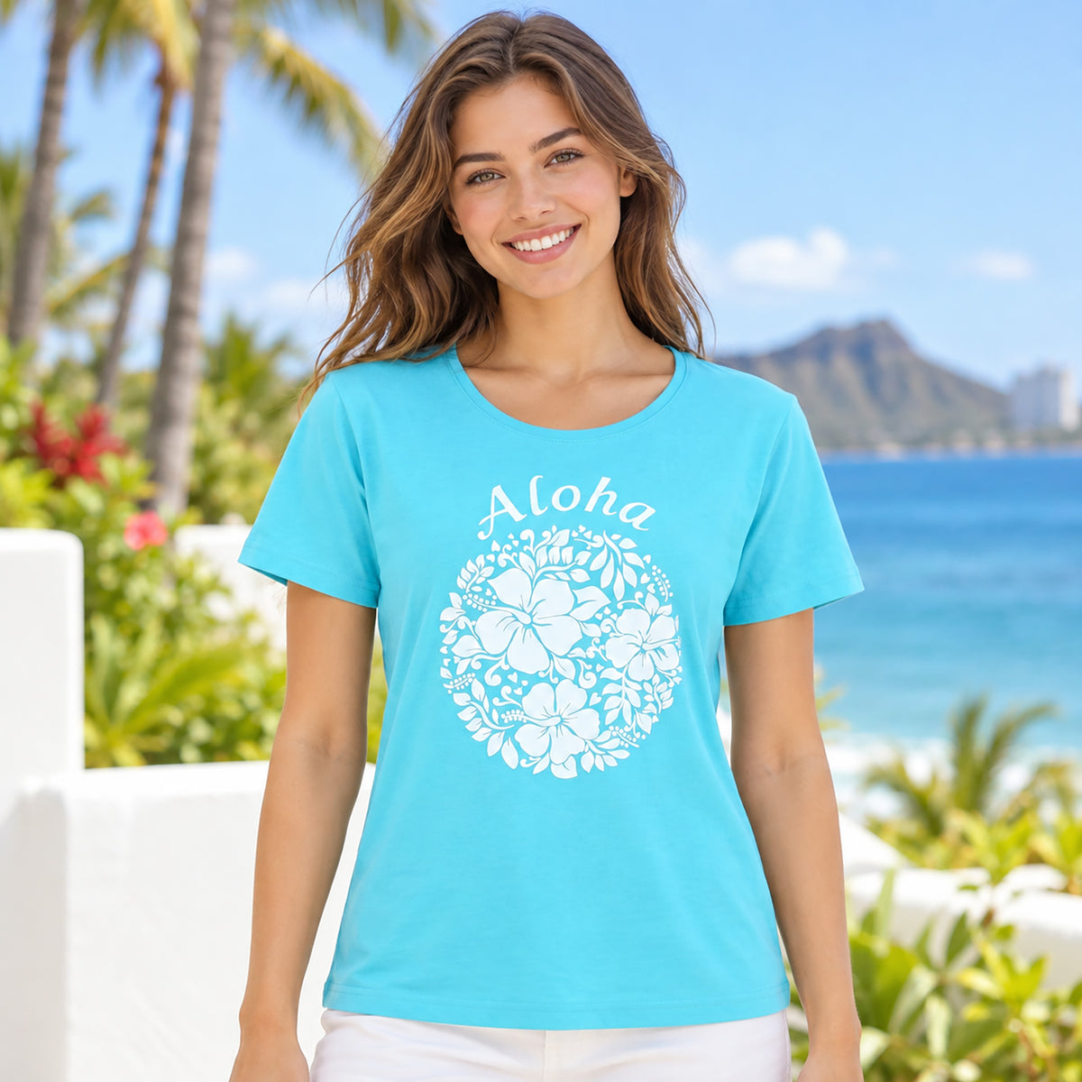 半袖Tシャツ アロハ ハイビスカス [TS-2230]