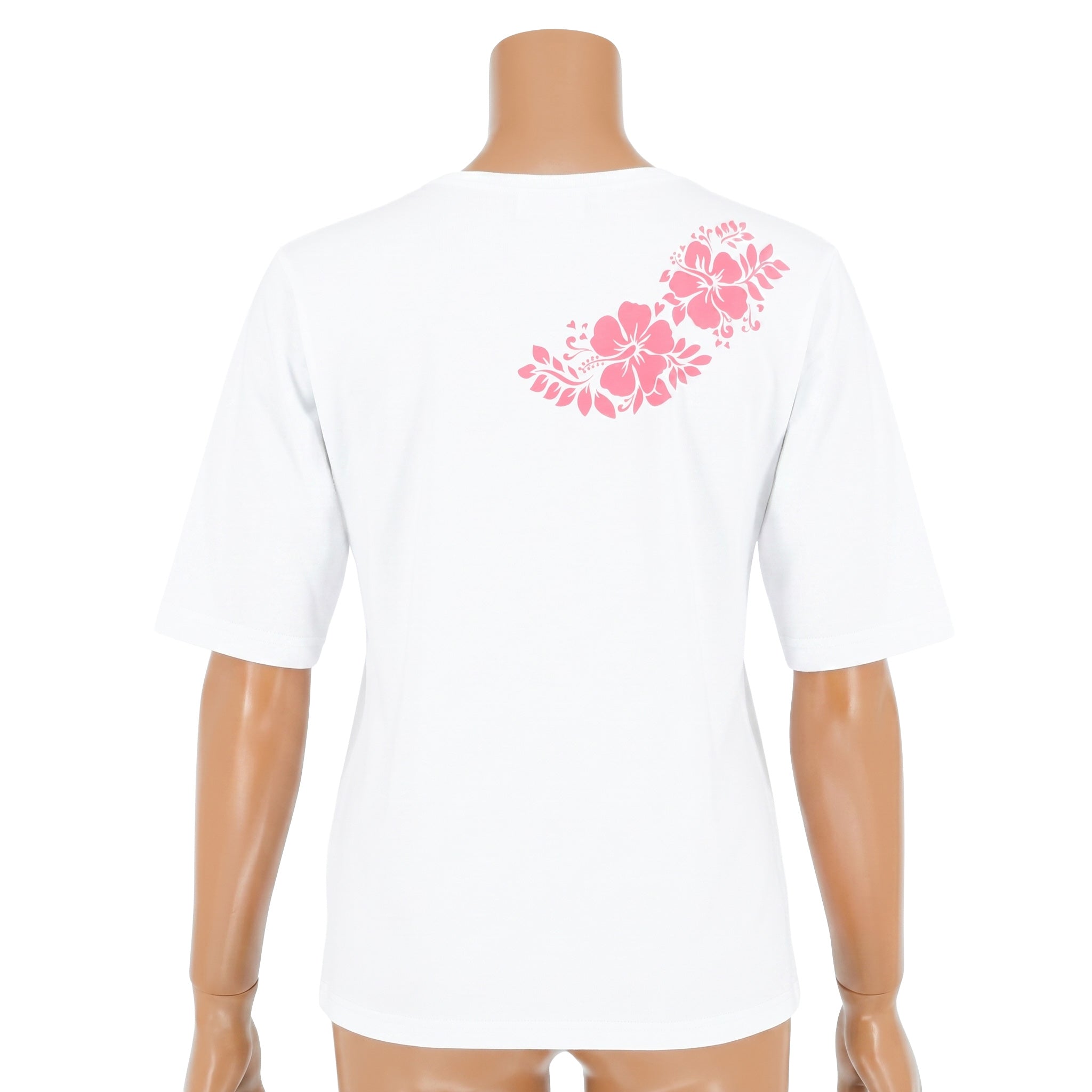 五分袖Tシャツ アロハ ハイビスカス [TSH-2230]