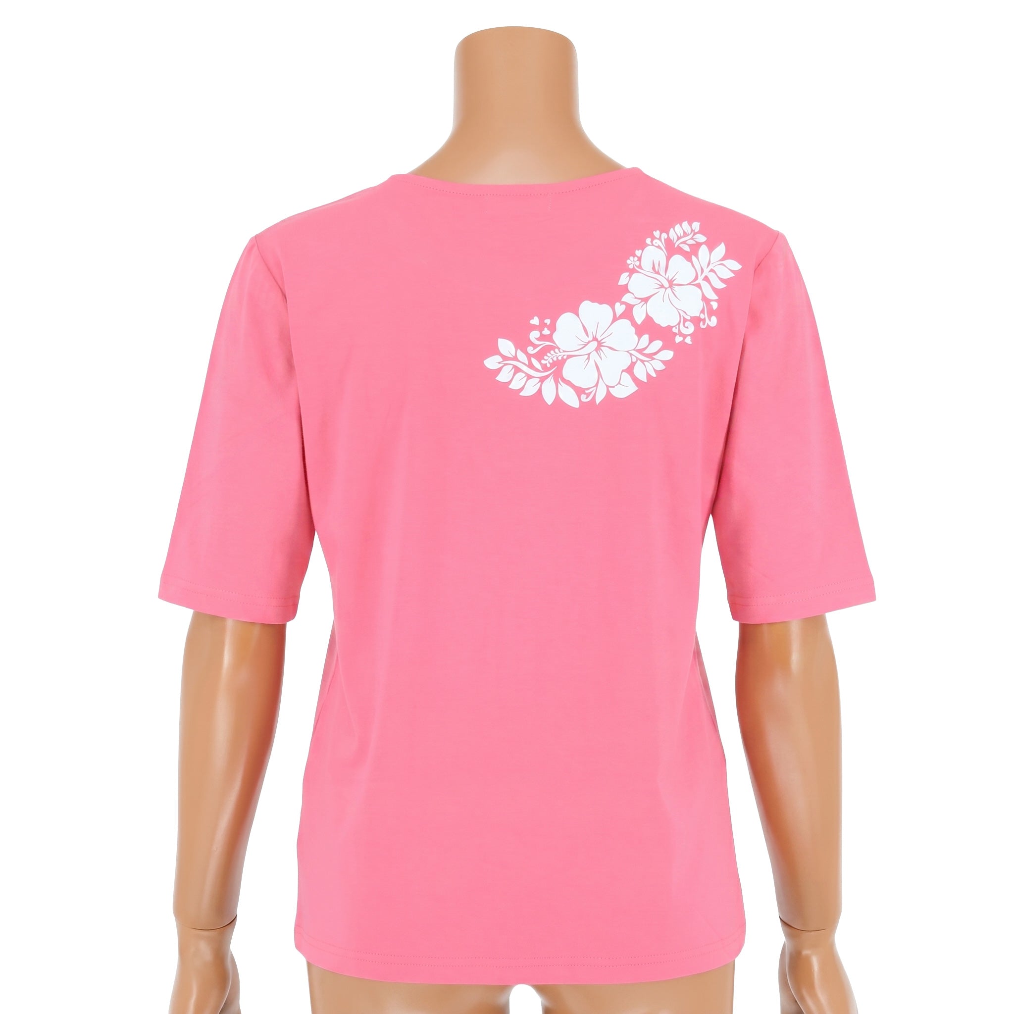 五分袖Tシャツ アロハ ハイビスカス [TSH-2230]