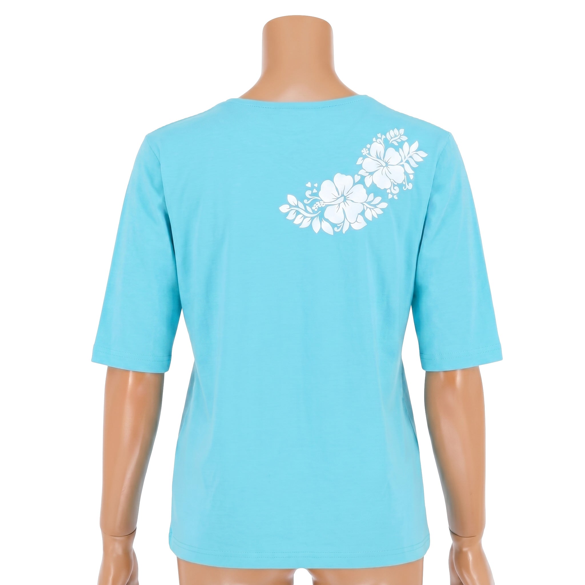 五分袖Tシャツ アロハ ハイビスカス [TSH-2230]